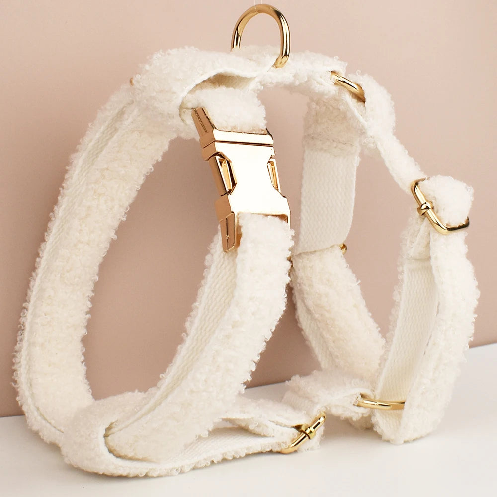 White Teddy Harness Set